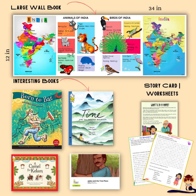 India Book Box (Books, Wallbook, Worksheets and more)